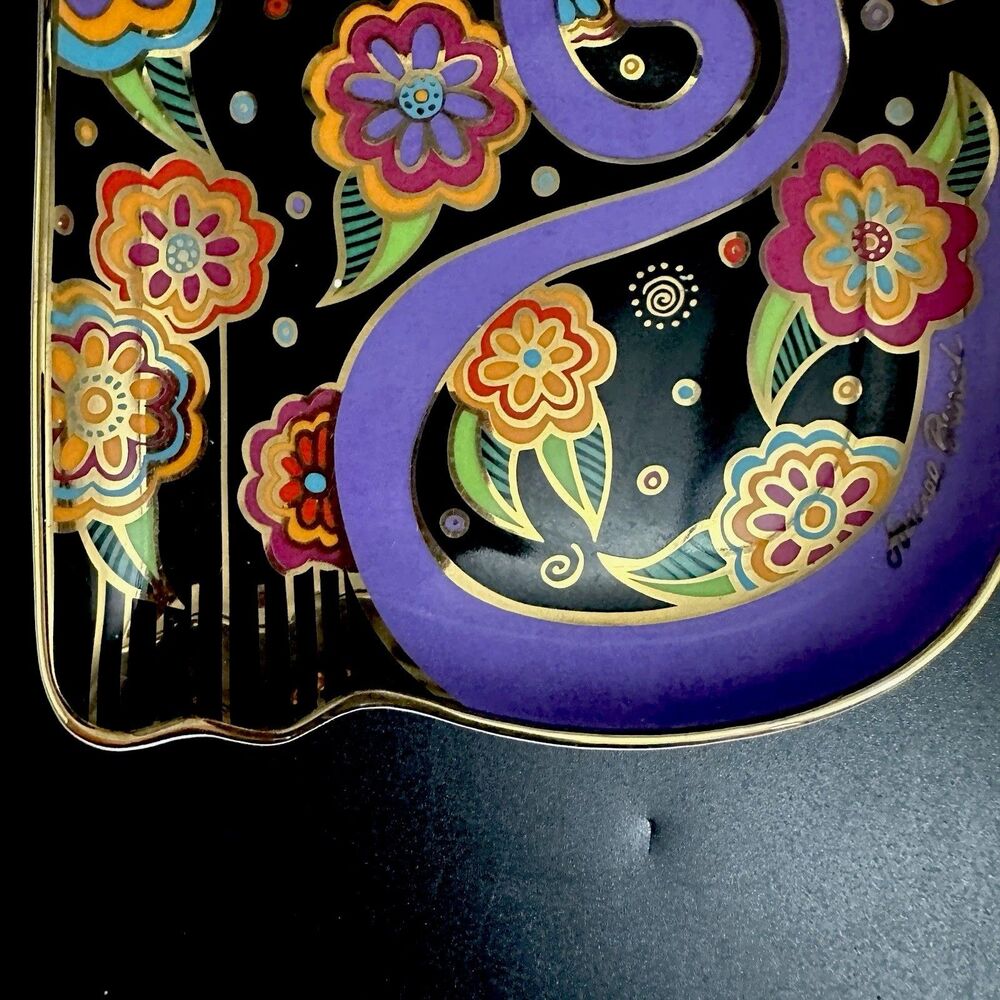 Laurel Burch Feline Fantasy Royal Doulton Cat Plate Franklin Mint 1995 8” Decor - Picture 11 of 16